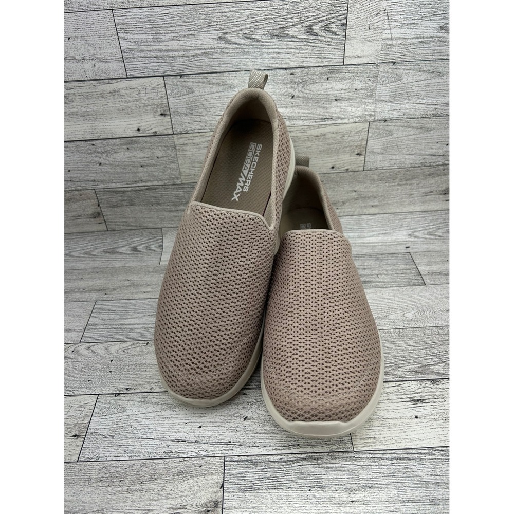Skechers Go Walk Joy Taupe Mesh Slip On Walking Shoes 15600 Women Sz 8.5